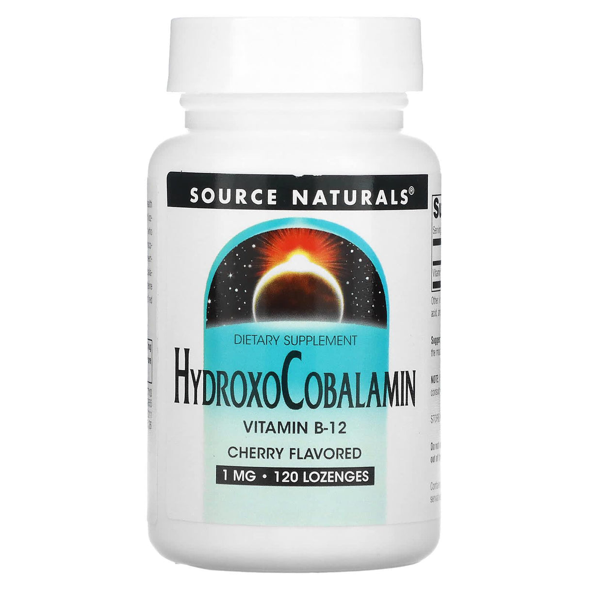 Source Naturals, HydroxoCobalamin, Vitamin B12, Cherry , 1 mg, 120 Lozenges - Supply Center USA