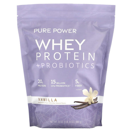 Dr. Mercola, Pure Power, Whey Protein + Probiotics, Vanilla, 1 lb 15 oz (880 g) - Supply Center USA