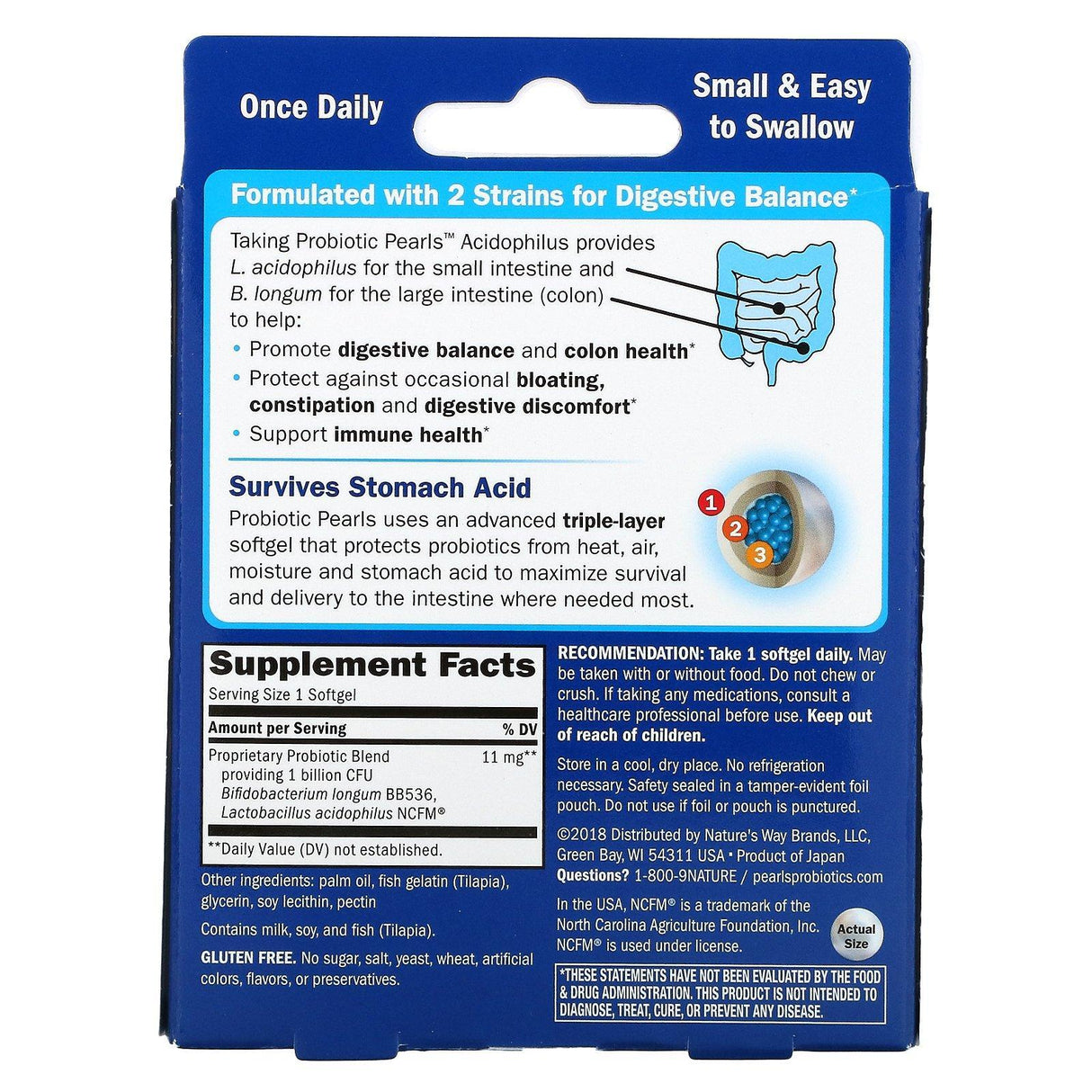 Enzymatic Therapy, Probiotic Pearls Acidophilus, 1 Billion, 30 Softgels - Supply Center USA