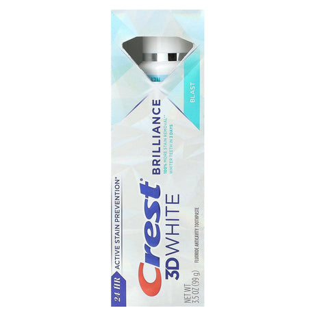 Crest, 3D White, Brilliance, Fluoride Anticavity Toothpaste, Blast, 3.5 oz (99 g ) - Supply Center USA