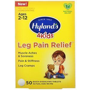 Hyland's, 4 Kids, Leg Pain Relief, Ages 2-12, 50 Quick-Dissolving Tablets - Supply Center USA