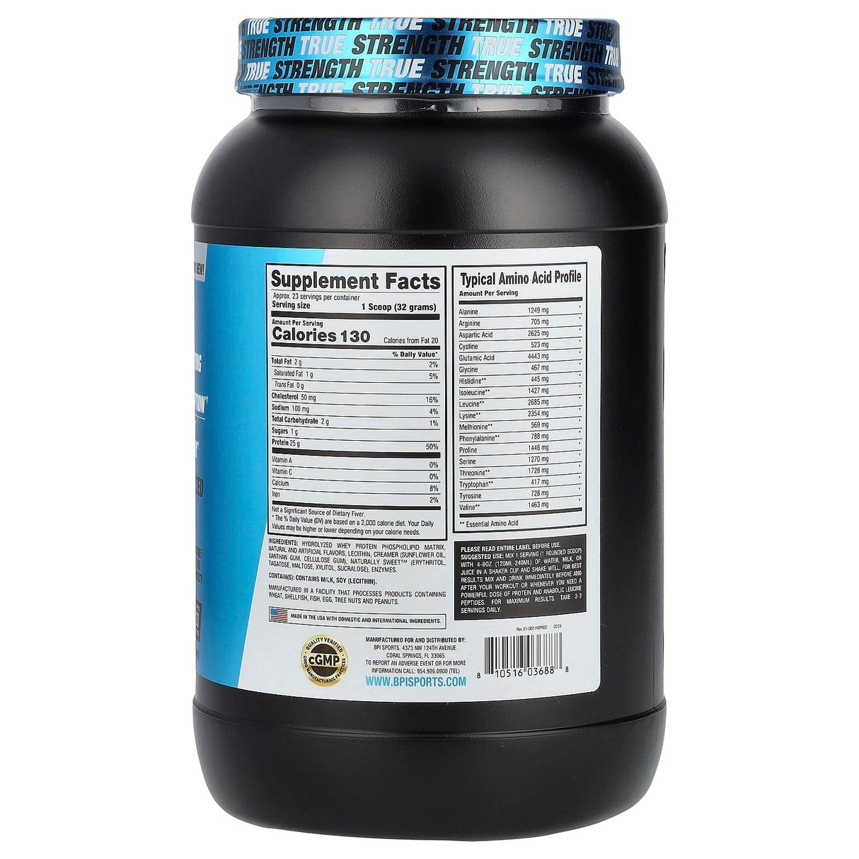 BPI Sports, Hydro HD™, Hydrolyzed Whey Protein, Vanilla Ice Cream, 1.62 lbs (736 g) - Supply Center USA