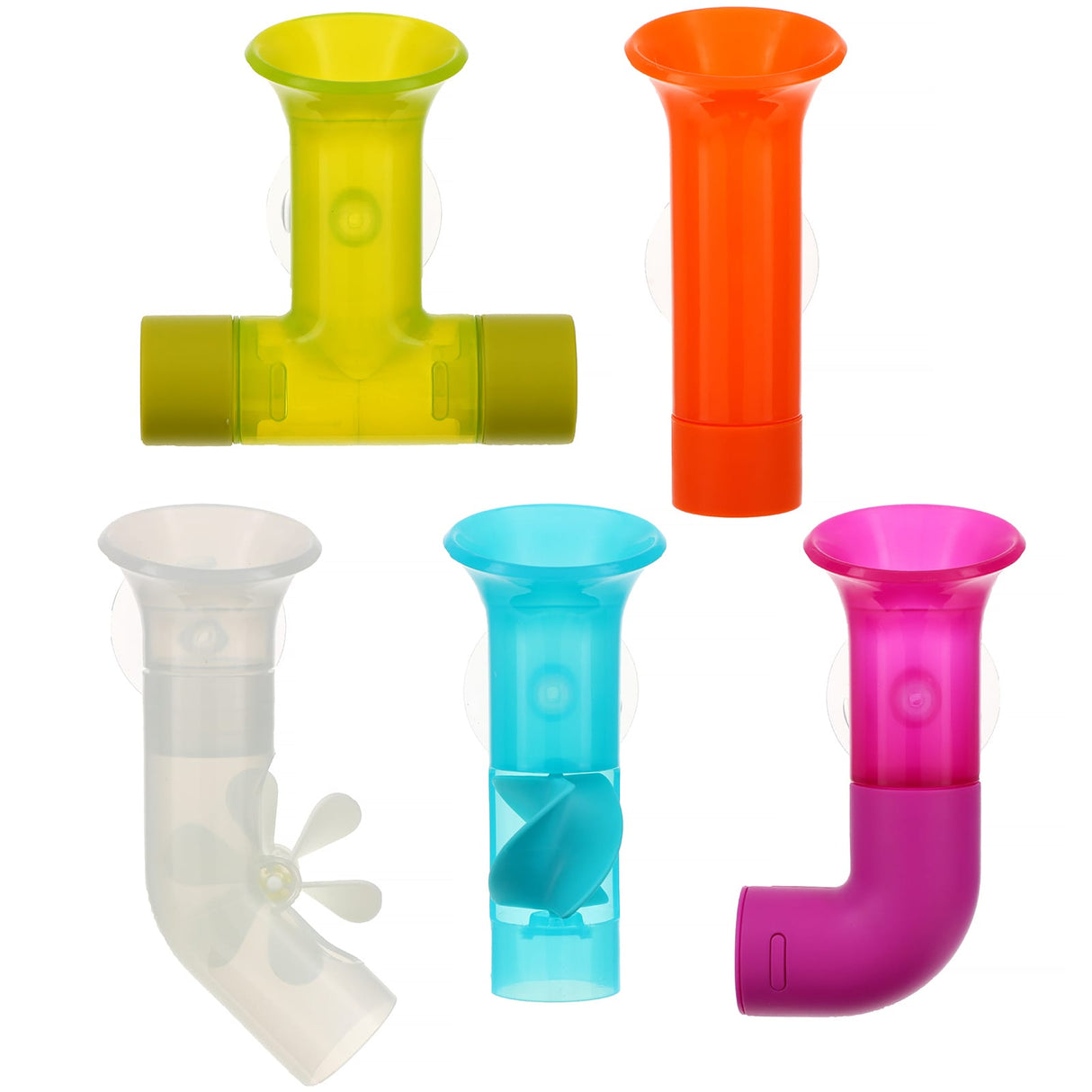 Boon, Pipes, Building Bath Toy Set, 12+ Months, 5 Bath Toys