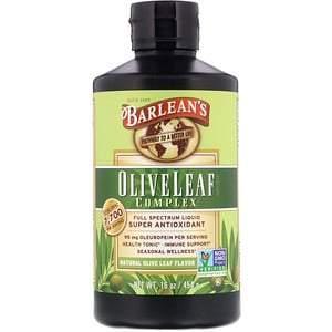 Barlean's, Olive Leaf Complex, Natural Olive Leaf Flavor, 16 oz (454 g) - HealthCentralUSA