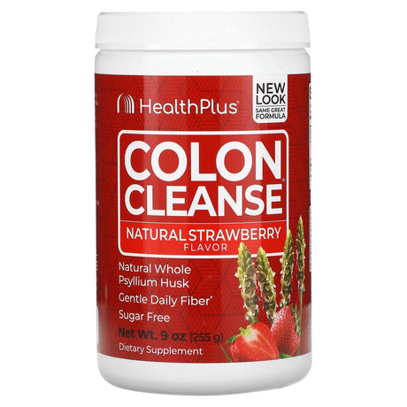 Health Plus Inc., Colon Cleanse, Natural Strawberry, 9 oz (255 g) - Supply Center USA