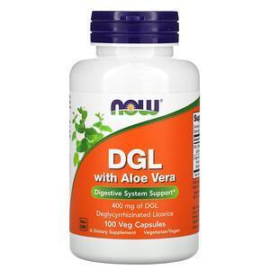 Now Foods, DGL with Aloe Vera, 400 mg, 100 Veg Capsules - Supply Center USA