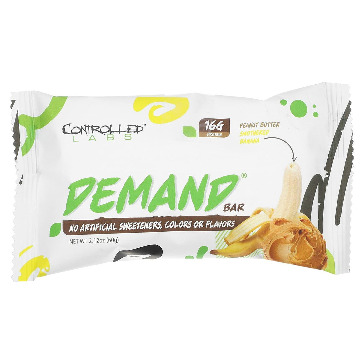 Controlled Labs, Demand Bar, Peanut Butter Smothered Banana, 12 Bars, 2.12 oz (60 g) Each - Supply Center USA