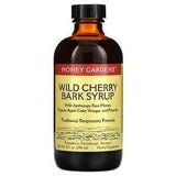 Honey Gardens, Wild Cherry Bark Syrup with Apitherapy Raw Honey, Organic Apple Cider Vinegar, and Propolis, 8 fl oz (240 ml) - Supply Center USA