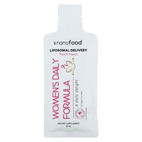 Codeage, Nanofood, Liposomal Women's Daily Formula, Peach, 30 Pouches, 0.5 fl oz (15 ml) Each - Supply Center USA