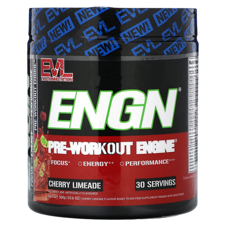 EVLution Nutrition, ENGN, Pre-Workout Engine, Cherry Limeade, 10.6 oz (300 g) - Supply Center USA