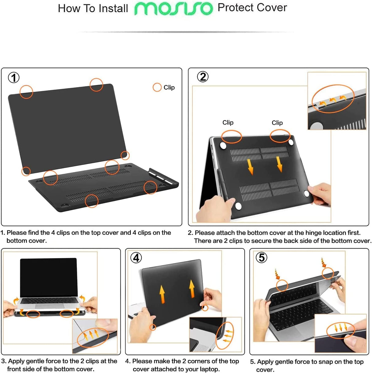 MOSISO Compatible with Macbook Pro 14 Inch Case 2024 2023 2022 2021 M4 M3 M2 M1 Pro Max A3112 A3185 A3401 A2918 A2992 A2779 A2442, Plastic Hard Shell&Keyboard Cover&Screen Film&Pouch, Black