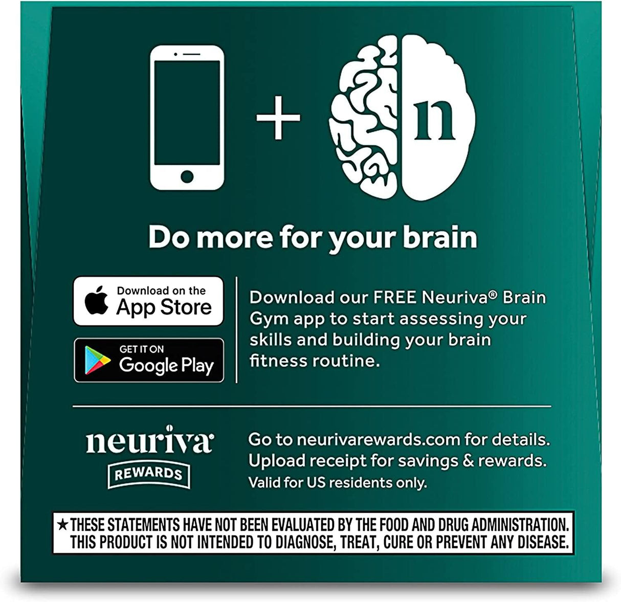 NEURIVA Ultra Decaffeinated Clinically Tested Nootropic Brain Supplement for Mental Alertness, Memory, Focus & Concentration, Cognivive, Neurofactor, Phosphatidylserine, Vitamins B6 B12, 60 Capsules - Supply Center USA