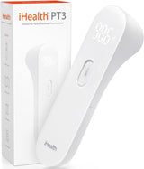 Ihealth No-Touch Forehead Thermometer, Infrared Digital Thermometer for Adults and Kids, Touchless Baby Thermometer, 3 Ultra-Sensitive Sensors, Large LED Digits, Quiet Vibration Feedback, Non Contact
