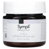 Sympli Beautiful, Soothing Caffeine Hyaluronic Acid Eye Gel, 1 oz (28 g) - Supply Center USA