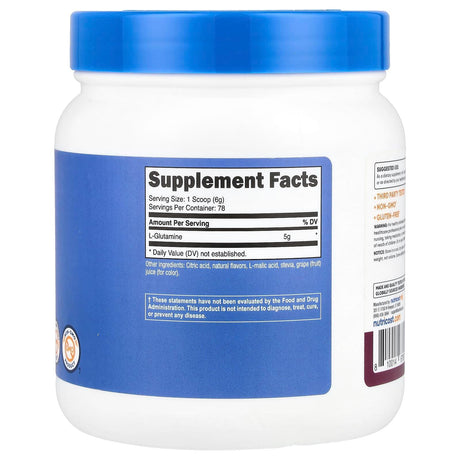 Nutricost, L-Glutamine, Blackberry Lemonade, 17.9 oz (500 g) - Supply Center USA