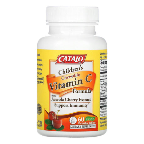 Catalo Naturals, Children's Chewable Vitamin C Formula, 100 mg, 60 Vegetarian Chewable Tablets - Supply Center USA