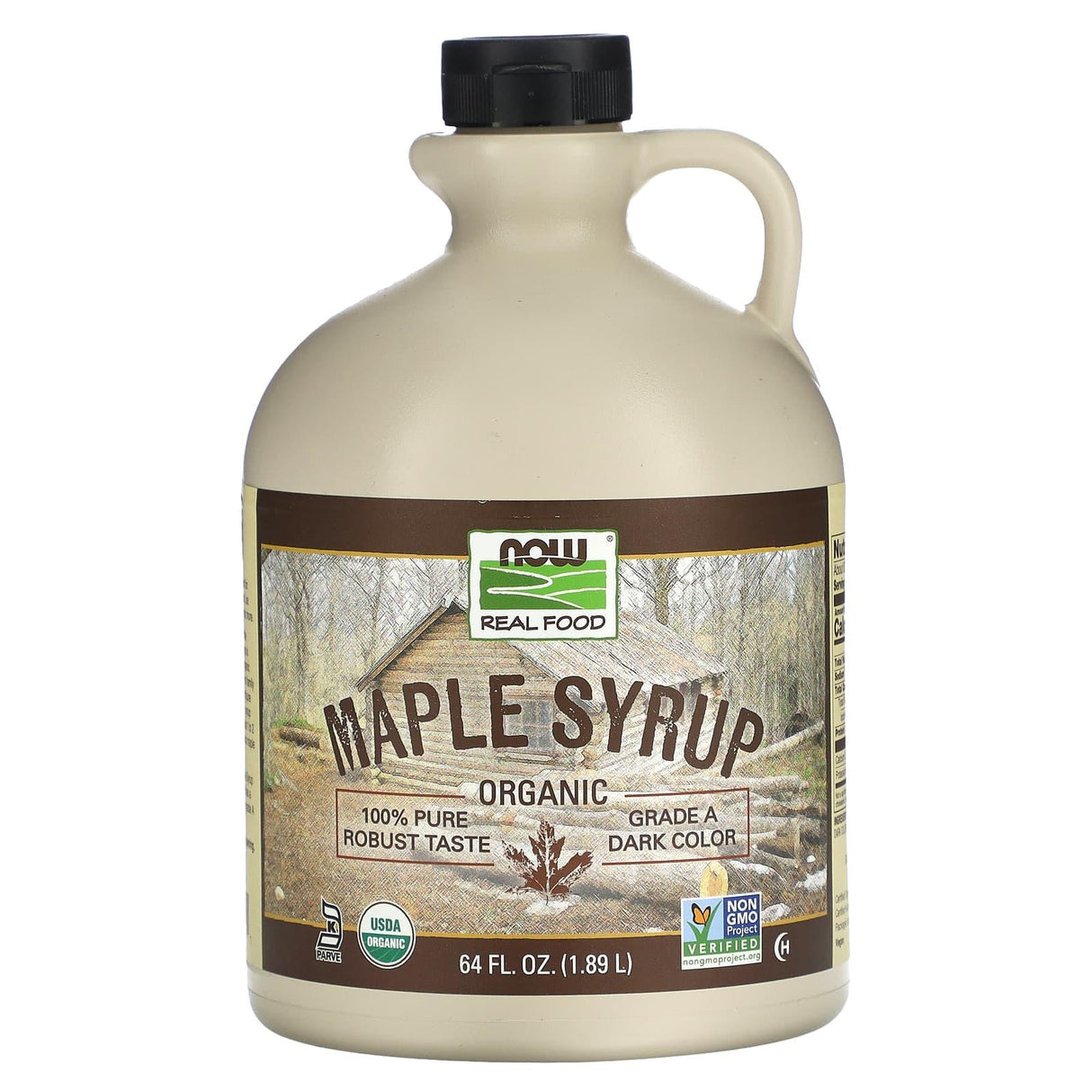 NOW Foods, Real Food, Organic Maple Syrup, Grade A, Dark Color, 32 fl oz (946 ml) - Supply Center USA