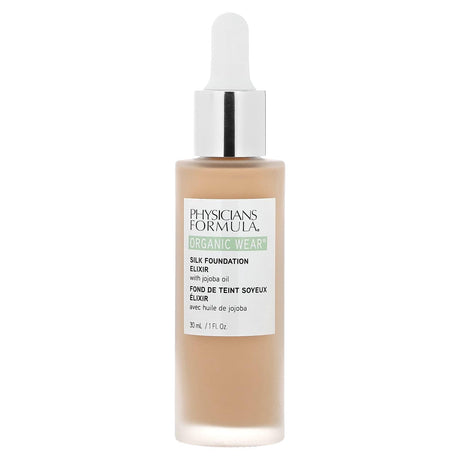 Physicians Formula, Organic Wear, Silk Foundation Elixir With Jojoba Oil, Light To Medium, 1 fl oz (30 ml) - Supply Center USA