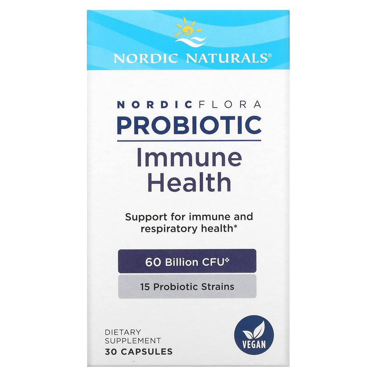 Nordic Naturals, Nordic Flora Probiotic, Immune Health, 60 Billion CFU, 30 Capsules - Supply Center USA