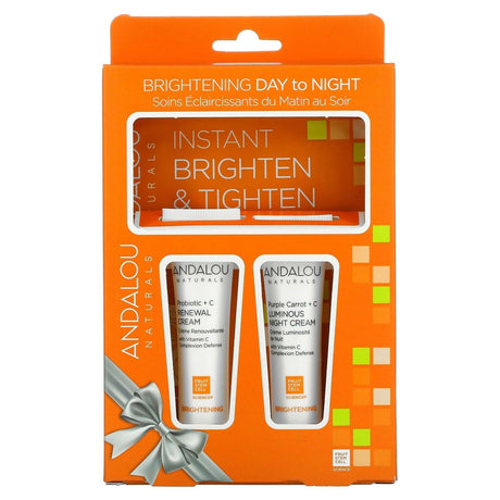 Andalou Naturals, Brightening Day to Night, 3 Piece Kit - Supply Center USA