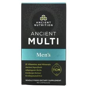 Dr. Axe / Ancient Nutrition, Ancient Multi, Men's, 90 Capsules - Supply Center USA