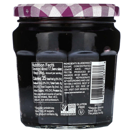 Bonne Maman, Blueberry Fruit Spread, 11.8 oz (335 g) - Supply Center USA