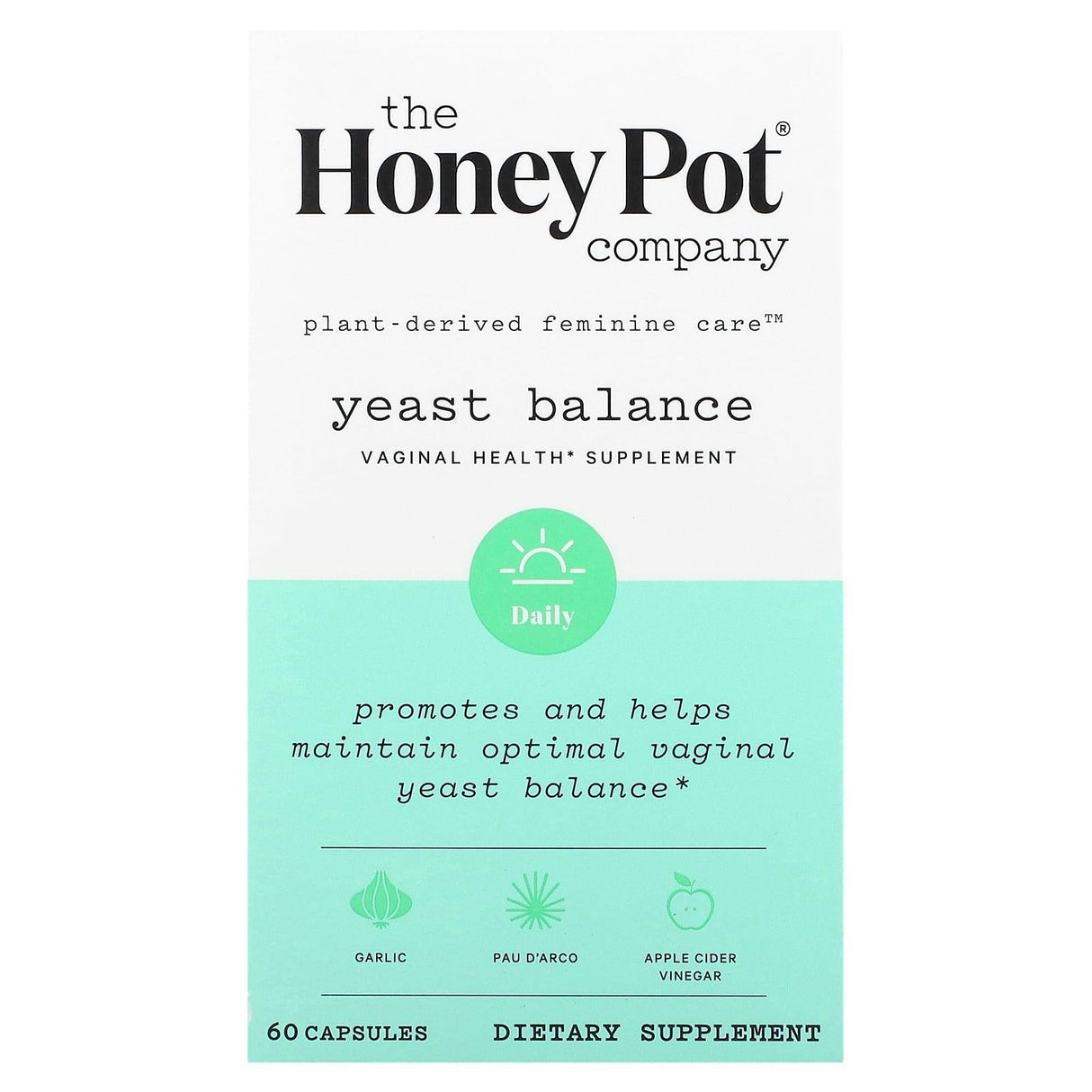 The Honey Pot Company, Yeast Balance, 60 Capsules - Supply Center USA