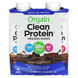 Orgain, Clean Protein Shake, Creamy Chocolate Fudge, 4 Pack, 11 fl oz (330 ml) Each - Supply Center USA