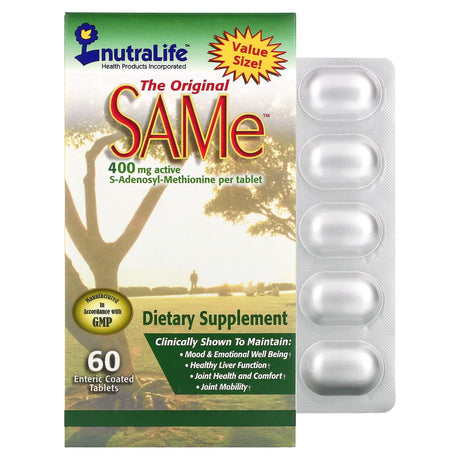 NutraLife, SAMe (Disulfate Tosylate), 400 mg, 30 Enteric Coated Tablets - Supply Center USA