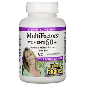 Natural Factors, MultiFactors, Women's 50+, 90 Vegetarian Capsules - Supply Center USA