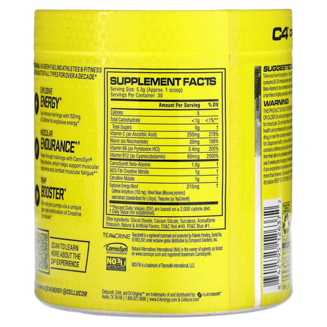 Cellucor, C4 Original, Pre-Workout, Grape, 5.6 oz (159 g) - Supply Center USA