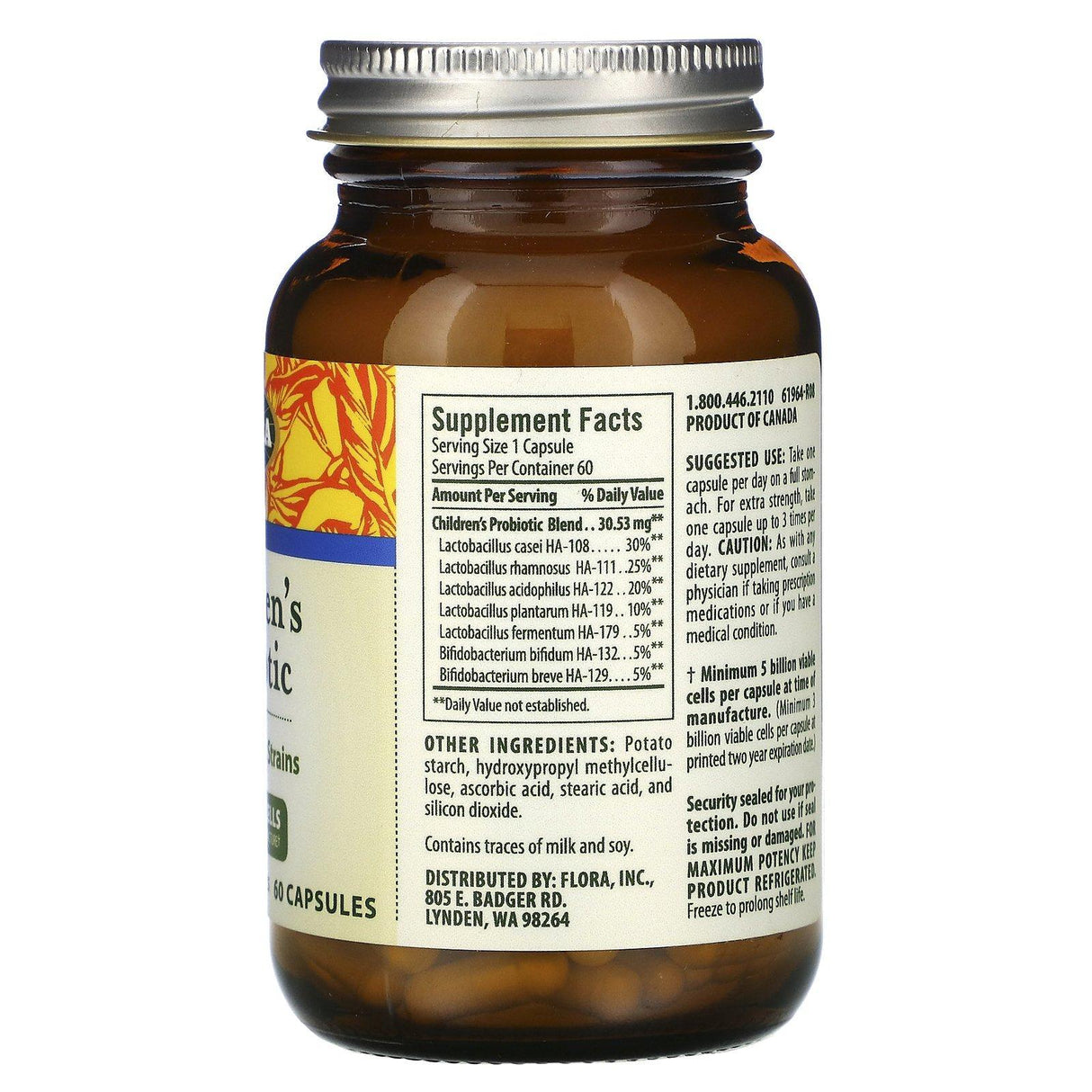 Flora, Children's Probiotic, 60 Capsules - Supply Center USA