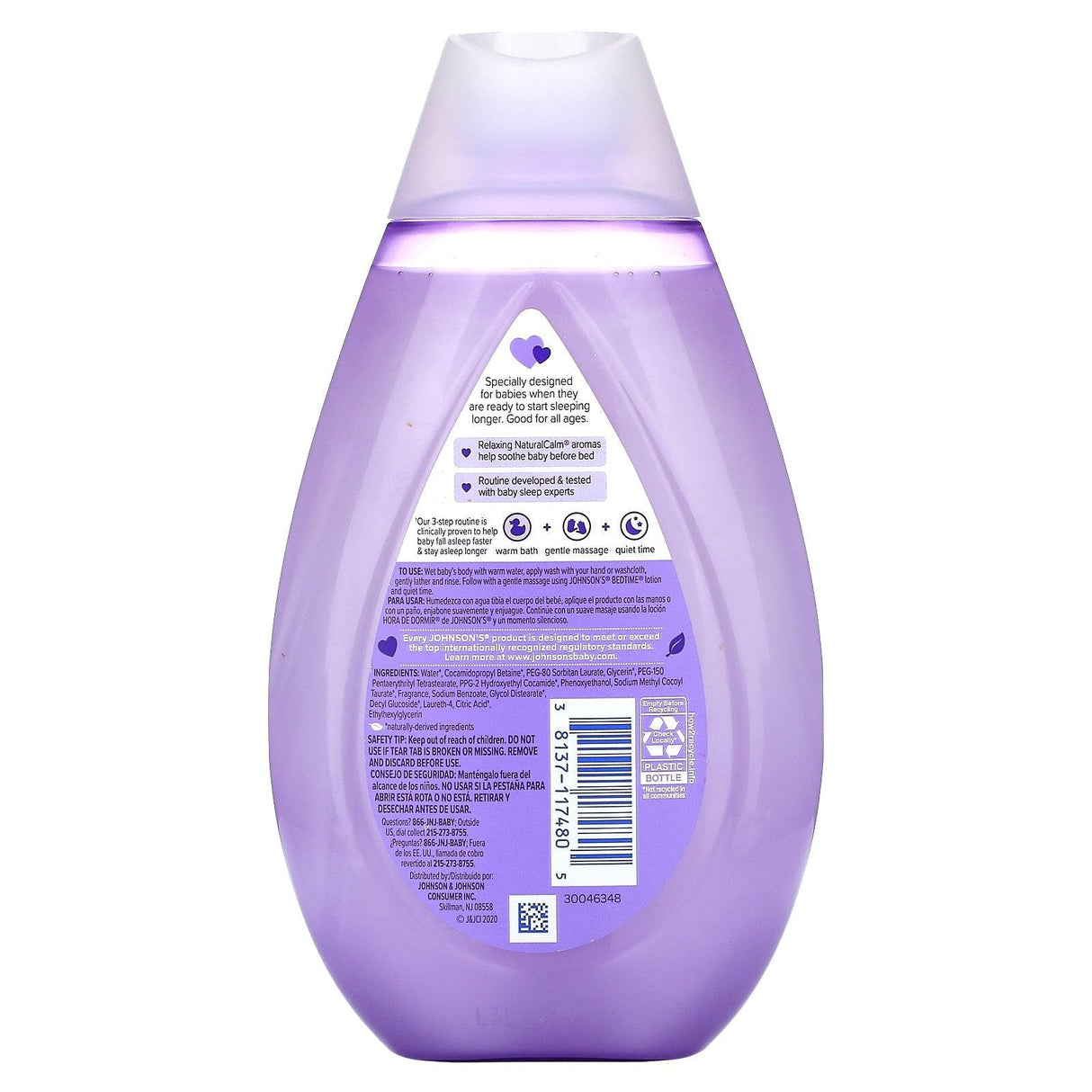 Johnson & Johnson, Bedtime Moisture Wash, 13.6 fl oz (400 ml) - Supply Center USA