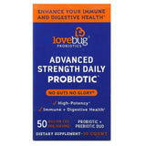 LoveBug Probiotics, Advanced Strength Daily Probiotic, 50 Billion CFU, 30 Count - Supply Center USA