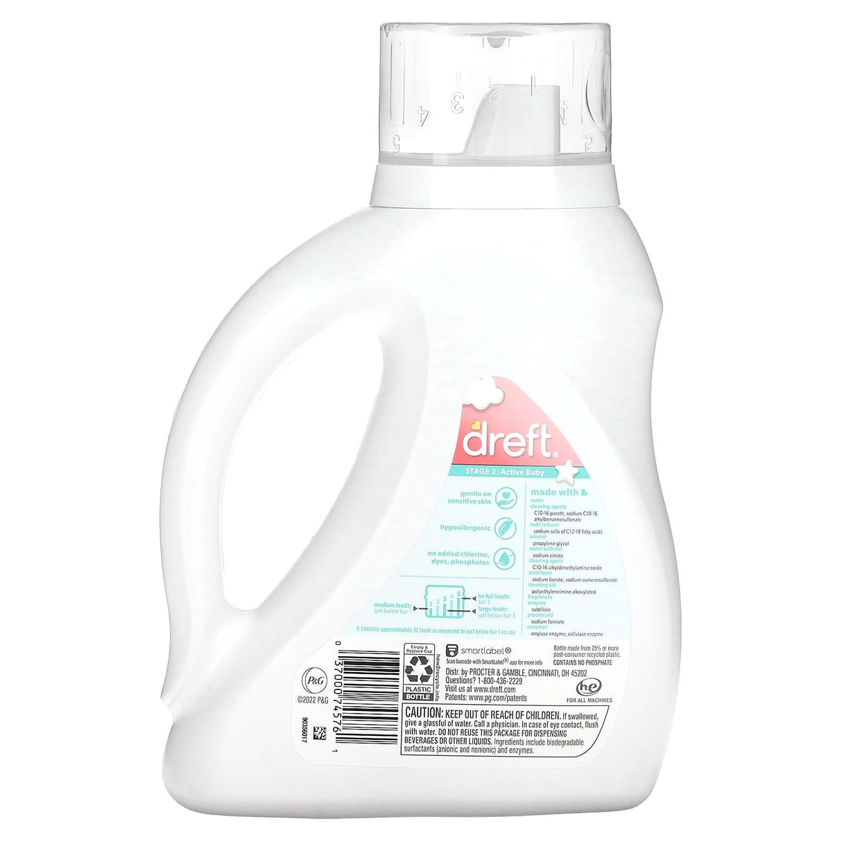 Dreft, Baby Detergent, Stage 2, 46 fl oz (1.36 l) - Supply Center USA