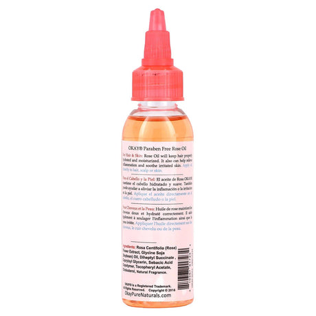 Okay Pure Naturals, Rose Oil, 2 fl oz (59 ml) - Supply Center USA