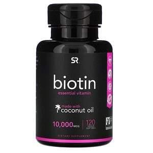 Sports Research, Biotin with Coconut Oil, 10,000 mcg, 120 Veggie Softgels - Supply Center USA