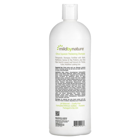 Mild By Nature, Thickening Shampoo, B-Complex & Biotin, Citrus Squeeze, 34 fl oz (1005 ml) - Supply Center USA