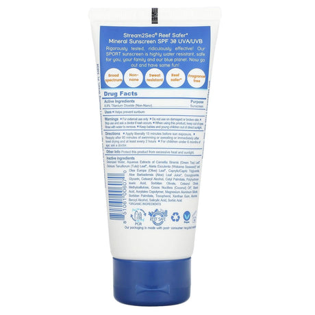 Stream2Sea, Water Sport Sunscreen, SPF 30, Fragrance Free, 3 fl oz (90 ml) - Supply Center USA