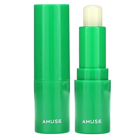 Amuse, Vegan Green Lip Balm, 01 Clear, 0.12 oz (3.5 g) - Supply Center USA