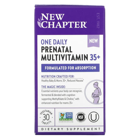 New Chapter, One Daily Prenatal Multivitamin 35+, 30 Vegetarian Tablets - Supply Center USA