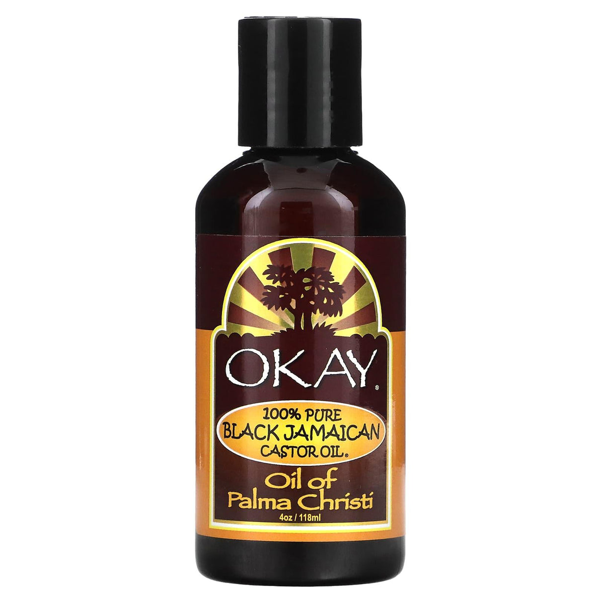 Okay Pure Naturals, 100% Pure Black Jamaican Castor Oil, 4 oz (118 ml) - Supply Center USA