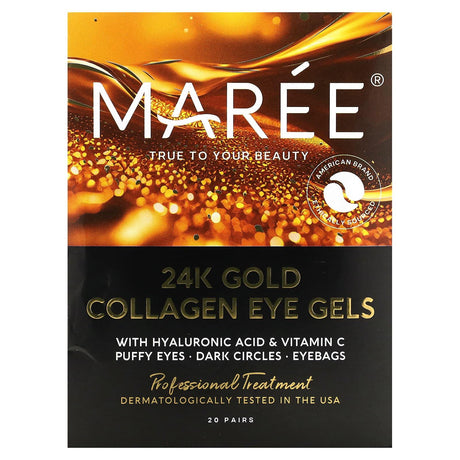 Maree, 24k Gold Collagen Eye Gels, Golden Sunrise, 20 Pairs, 4.2 oz (120 g) - Supply Center USA