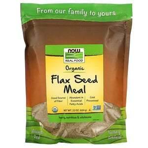 Now Foods, Real Food, Organic Flax Seed Meal, 1.4 lbs (624 g) - Supply Center USA