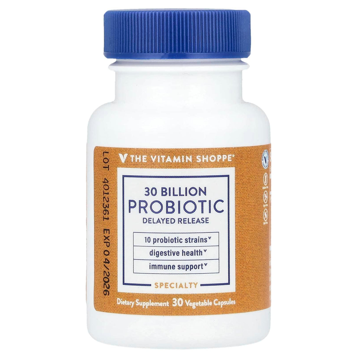 The Vitamin Shoppe, Probiotic, 30 Billion CFU, 30 Vegetable Capsules - Supply Center USA