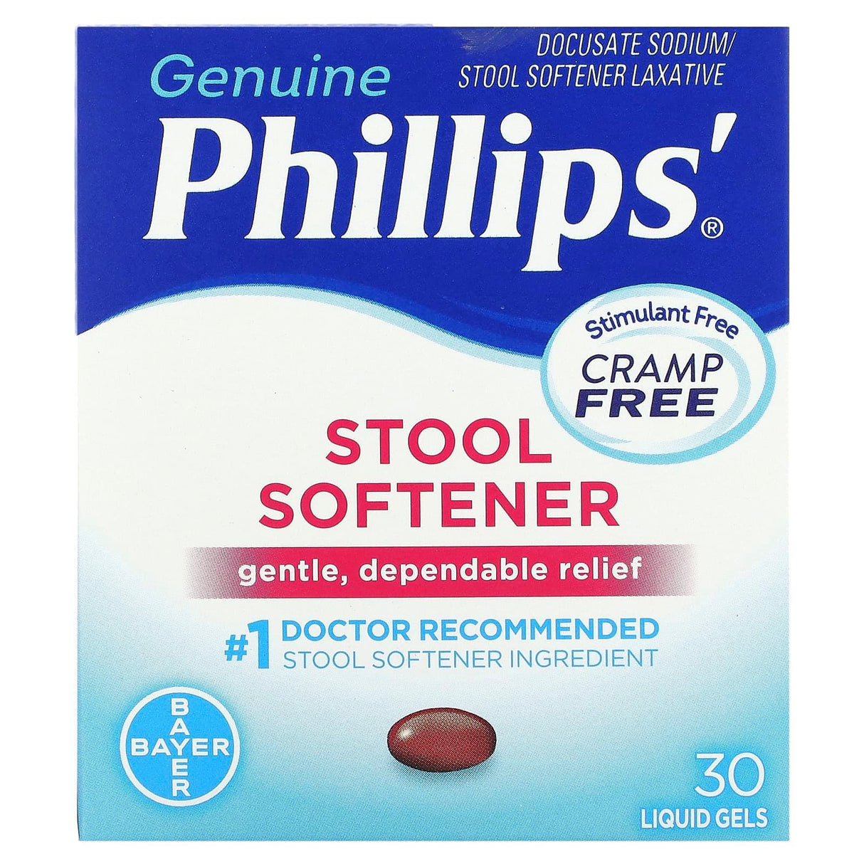 Phillips, Stool Softener, 30 Liquid Gels - Supply Center USA