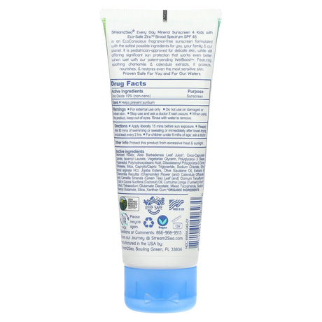 Stream2Sea, Every Day Mineral Sunscreen, SPF 45, 4 Kids, 2.5 fl oz (75 ml) - Supply Center USA