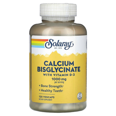 Solaray, Calcium Bisglycinate, With Vitamin D-3, 250 mg, 120 VegCaps - Supply Center USA