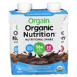 Orgain, Organic Nutrition, Nutritional Shake, Smooth Chocolate, 4 Pack, 11 fl oz (330 ml) Each - Supply Center USA