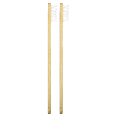 Plus Ultra, Bamboo Toothbrush, Adult, Soft, 2 Pack - Supply Center USA